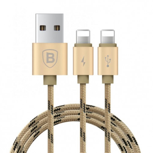 Кабель Baseus Portman Series 2in1 (2 Lightning) Gold